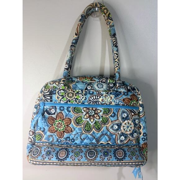 Vera Bradley Bali Blue Paisley Floral Shoulder Bag OS - Picture 4 of 10